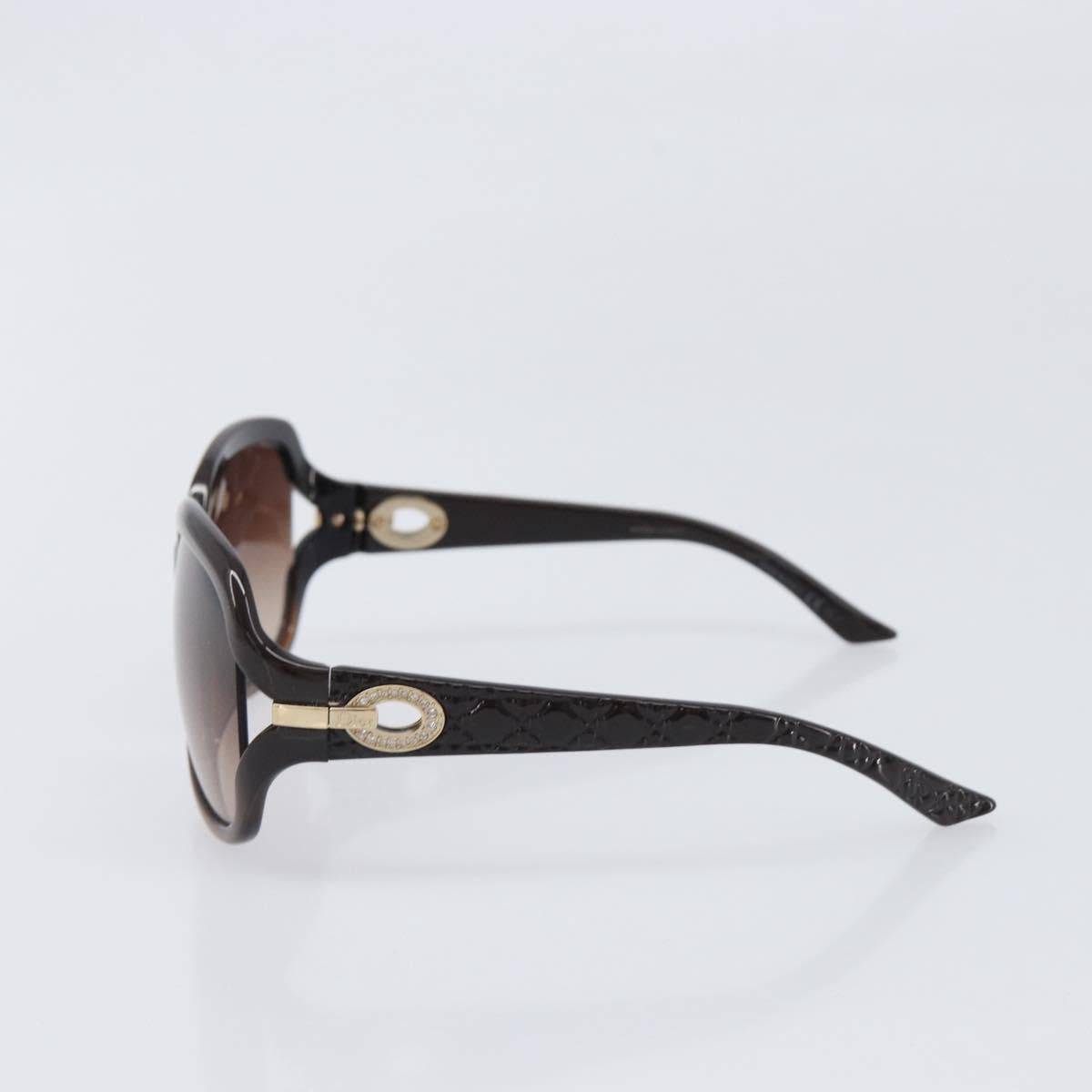 Christian Dior Sunglasses plastic Dark Brown Gold Tone Auth BA15592V