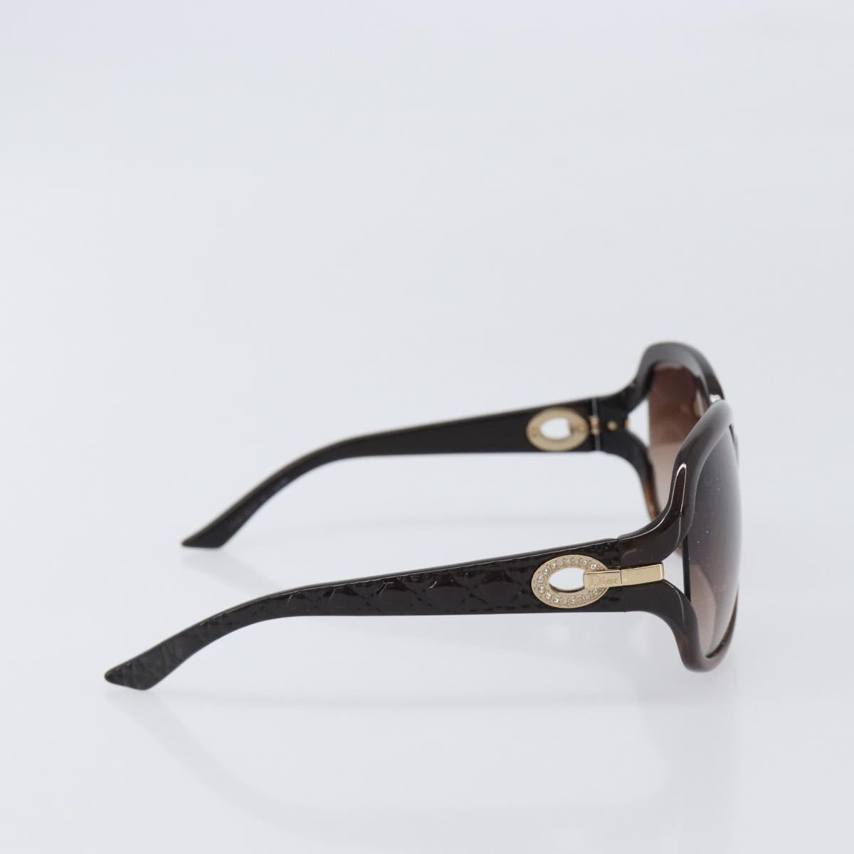 Christian Dior Sunglasses plastic Dark Brown Gold Tone Auth BA15592V