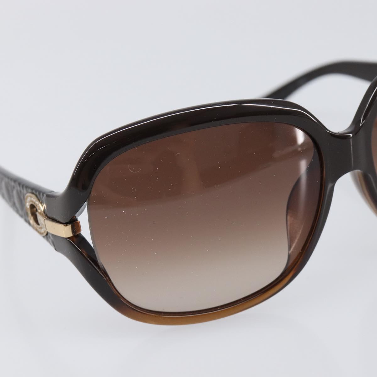 Christian Dior Sunglasses plastic Dark Brown Gold Tone Auth BA15592V
