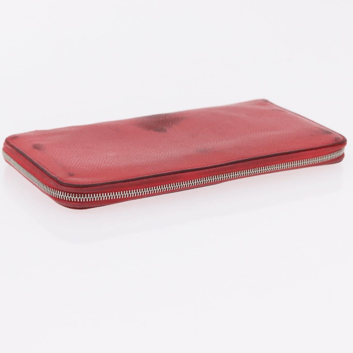 HERMES Miumiu Wallet Coin Purse Wallet Leather 7 Set Black Pink Auth BA15600