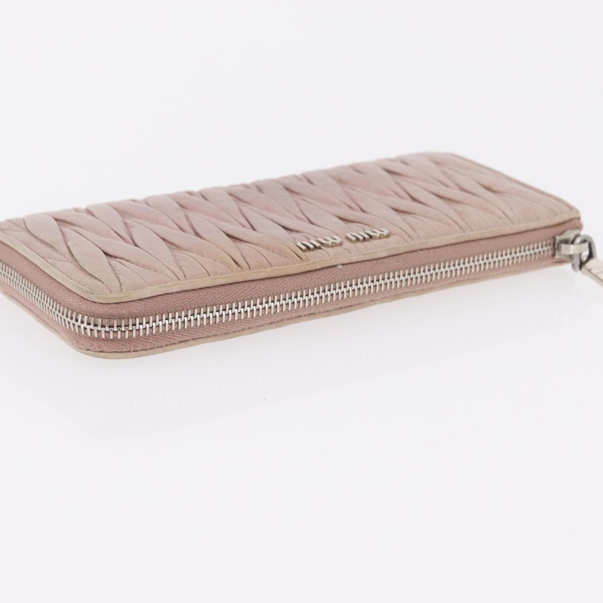 HERMES Miumiu Wallet Coin Purse Wallet Leather 7 Set Black Pink Auth BA15600