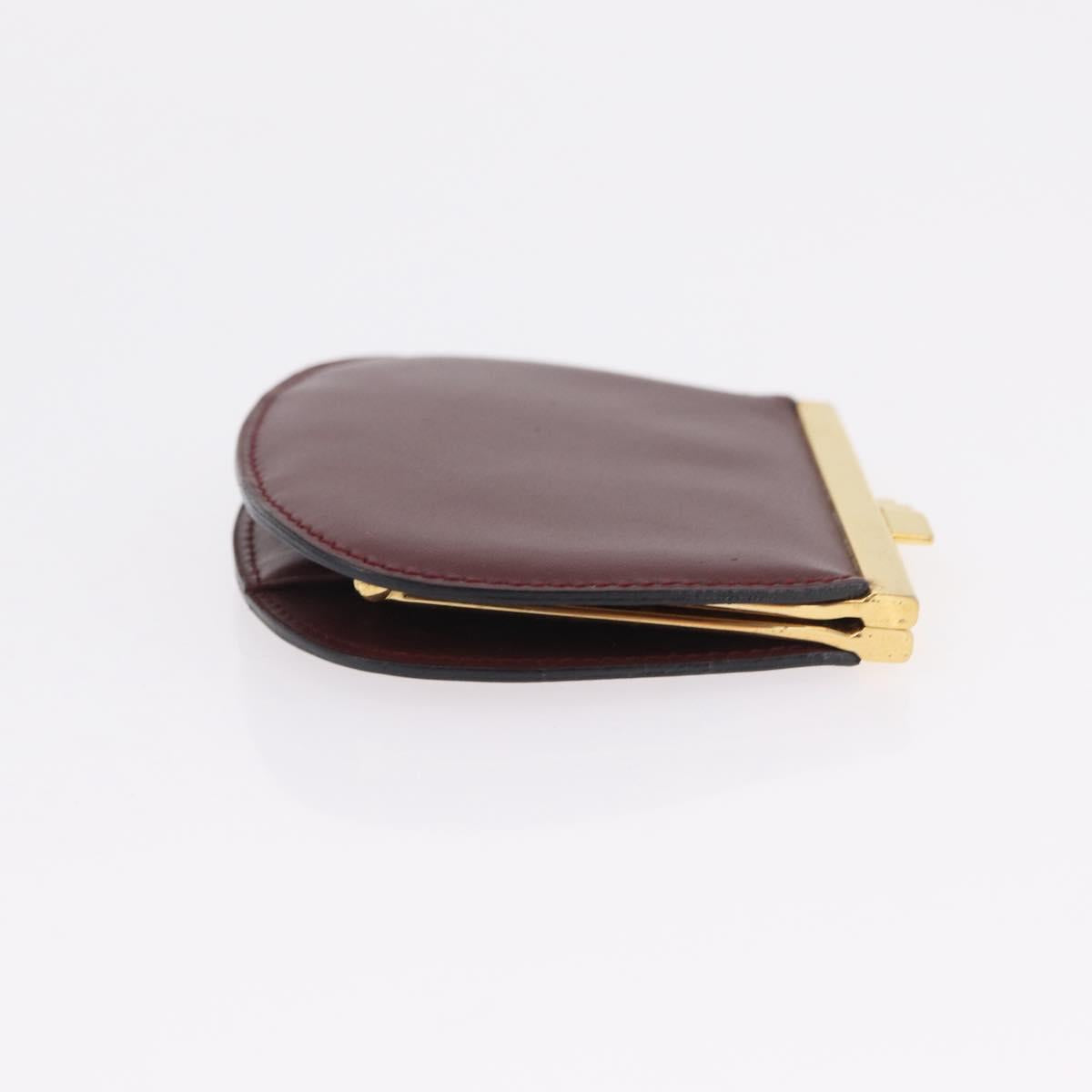 HERMES Miumiu Wallet Coin Purse Wallet Leather 7 Set Black Pink Auth BA15600