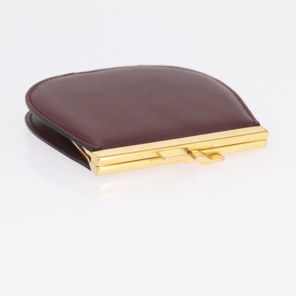HERMES Miumiu Wallet Coin Purse Wallet Leather 7 Set Black Pink Auth BA15600