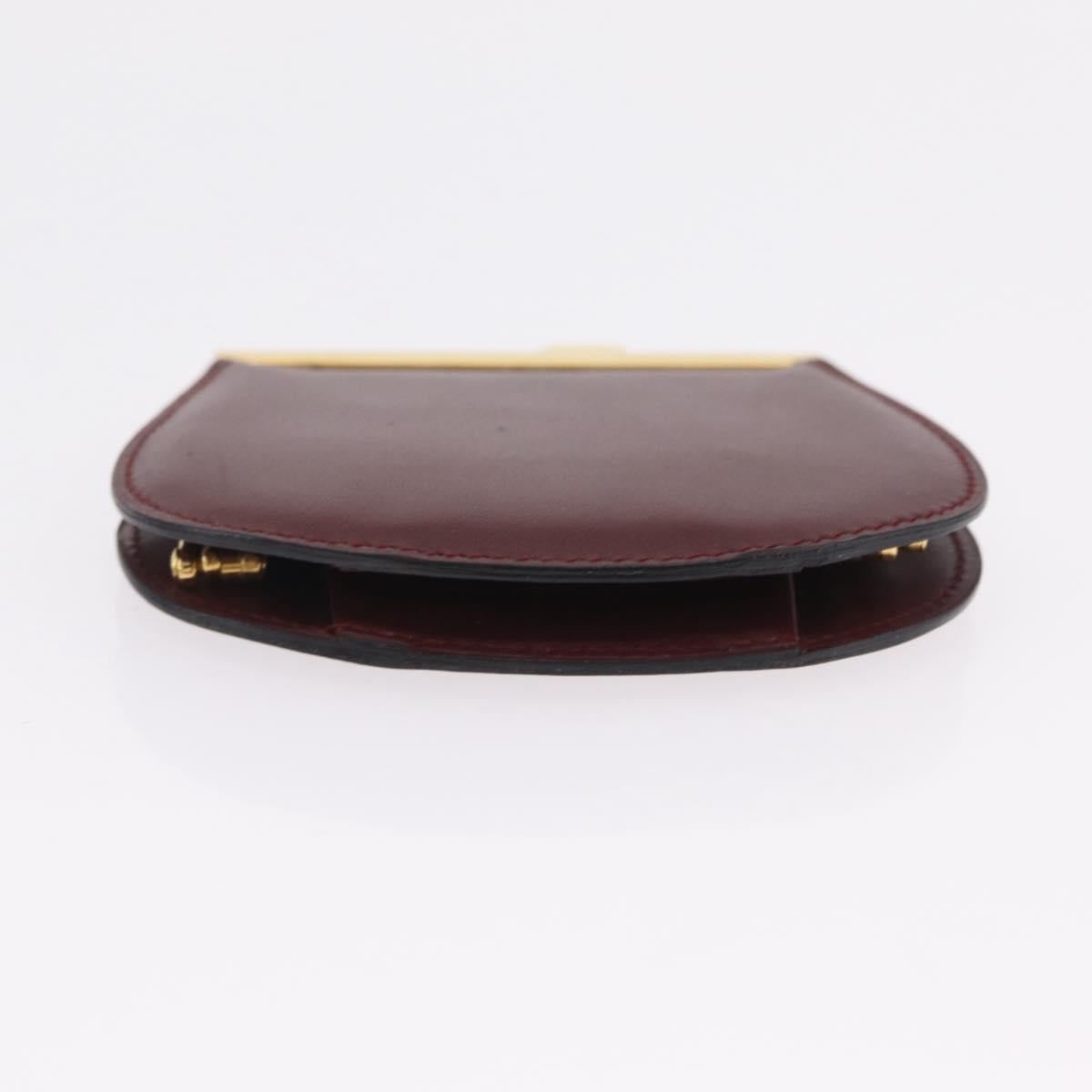 HERMES Miumiu Wallet Coin Purse Wallet Leather 7 Set Black Pink Auth BA15600