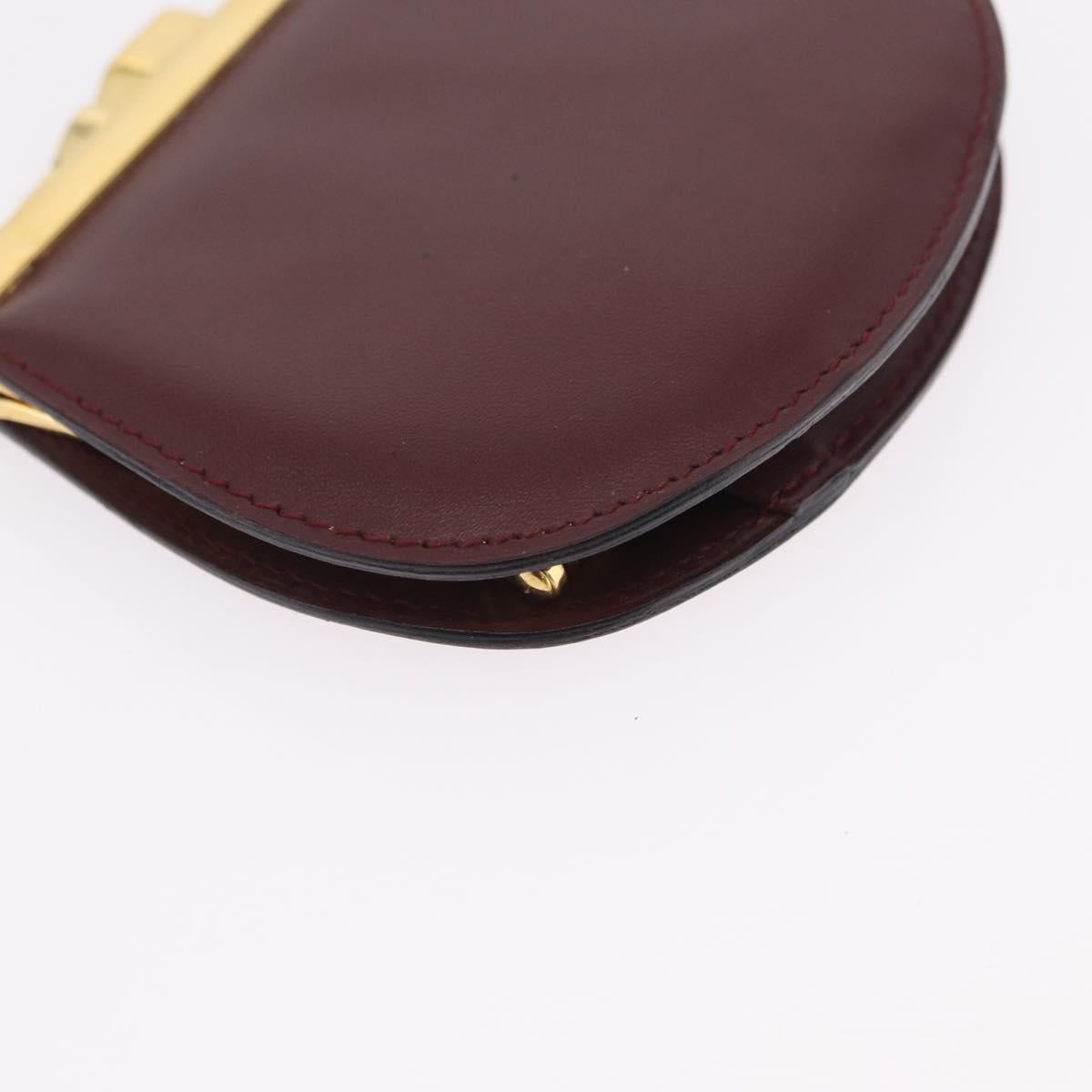 HERMES Miumiu Wallet Coin Purse Wallet Leather 7 Set Black Pink Auth BA15600