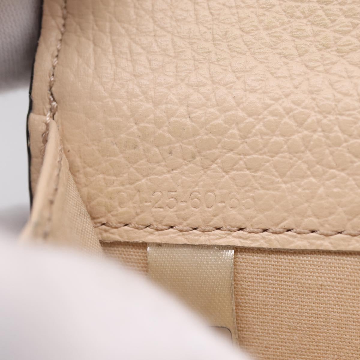 Chloe Alphabet Trifold Wallet Leather Pink Gold Tone Auth BA15602