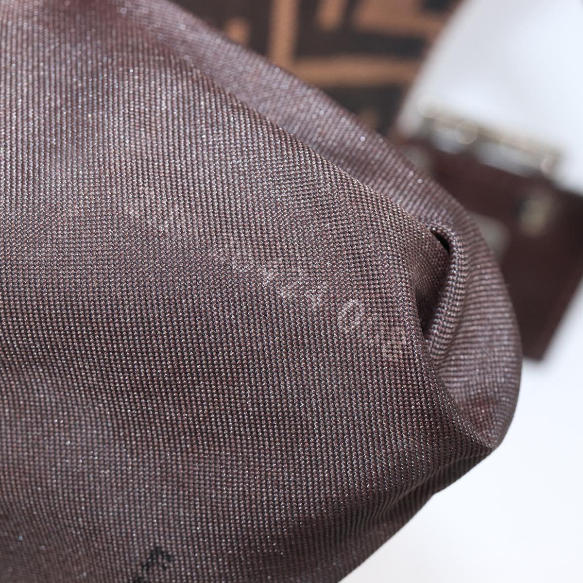 FENDI Zucca Canvas Mamma Baguette Shoulder Bag Brown Black Auth BA15631V
