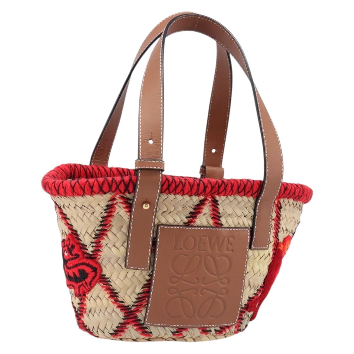 LOEWE Basket Bag Raffia William D. Morgan Collaboration Beige Auth BA15634SAM