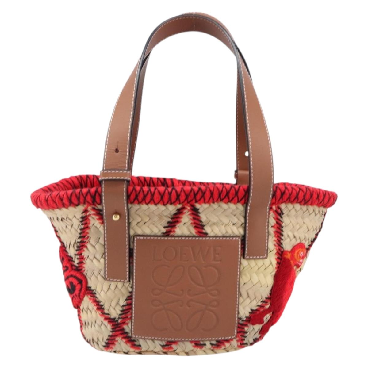 LOEWE Basket Bag Raffia William D. Morgan Collaboration Beige Auth BA15634SAM