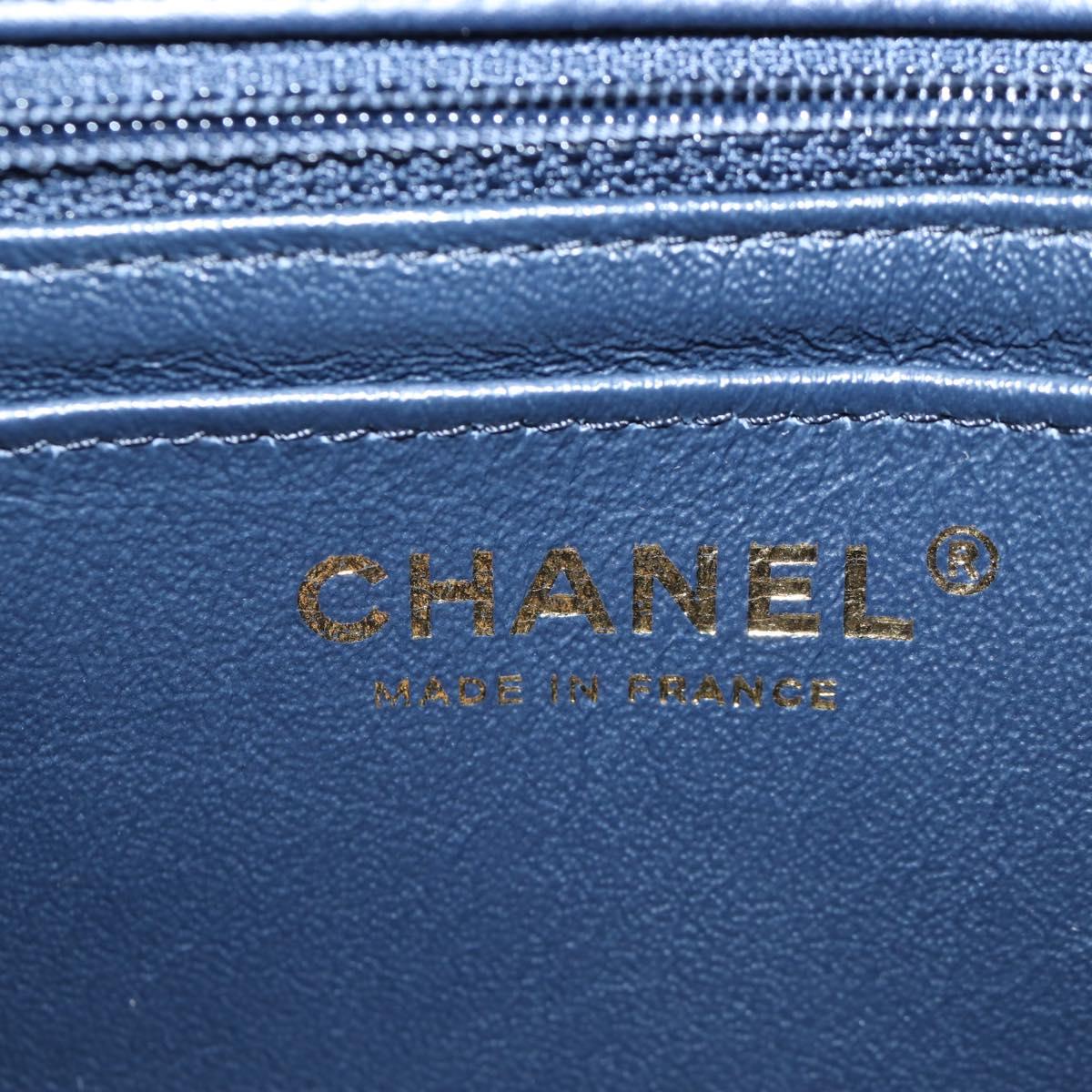 CHANEL Chain Matelasse 20 Shoulder Bag Tweed Orange Gold CC Auth BA15643SM