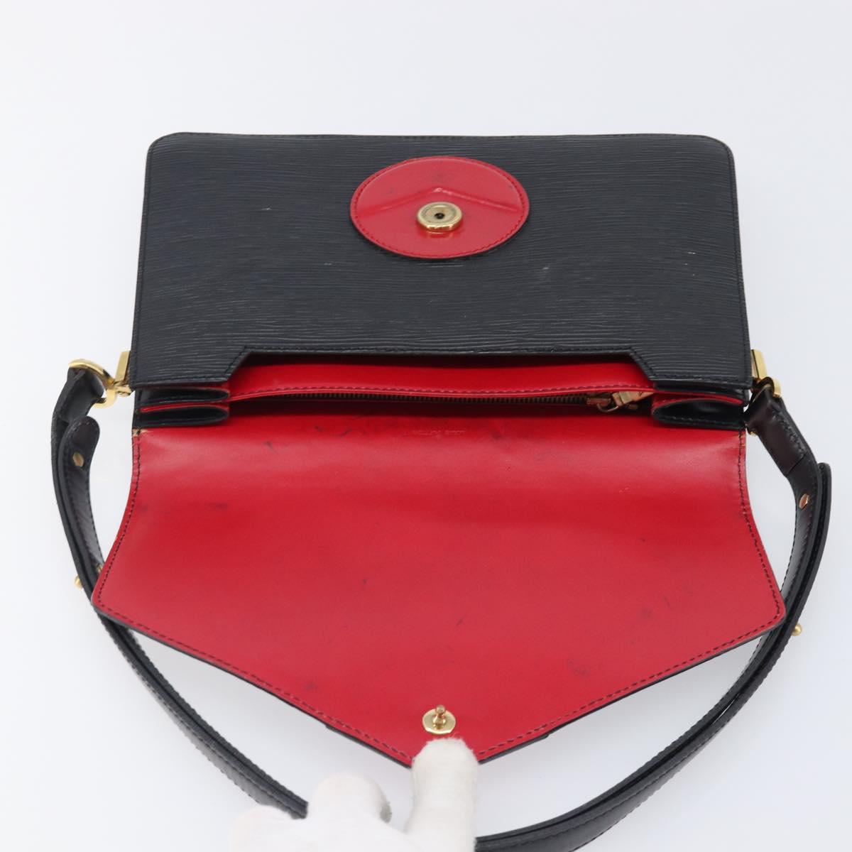 LOUIS VUITTON Epi Osh Shoulder Bag Black Red M52444 LV Auth BA15647
