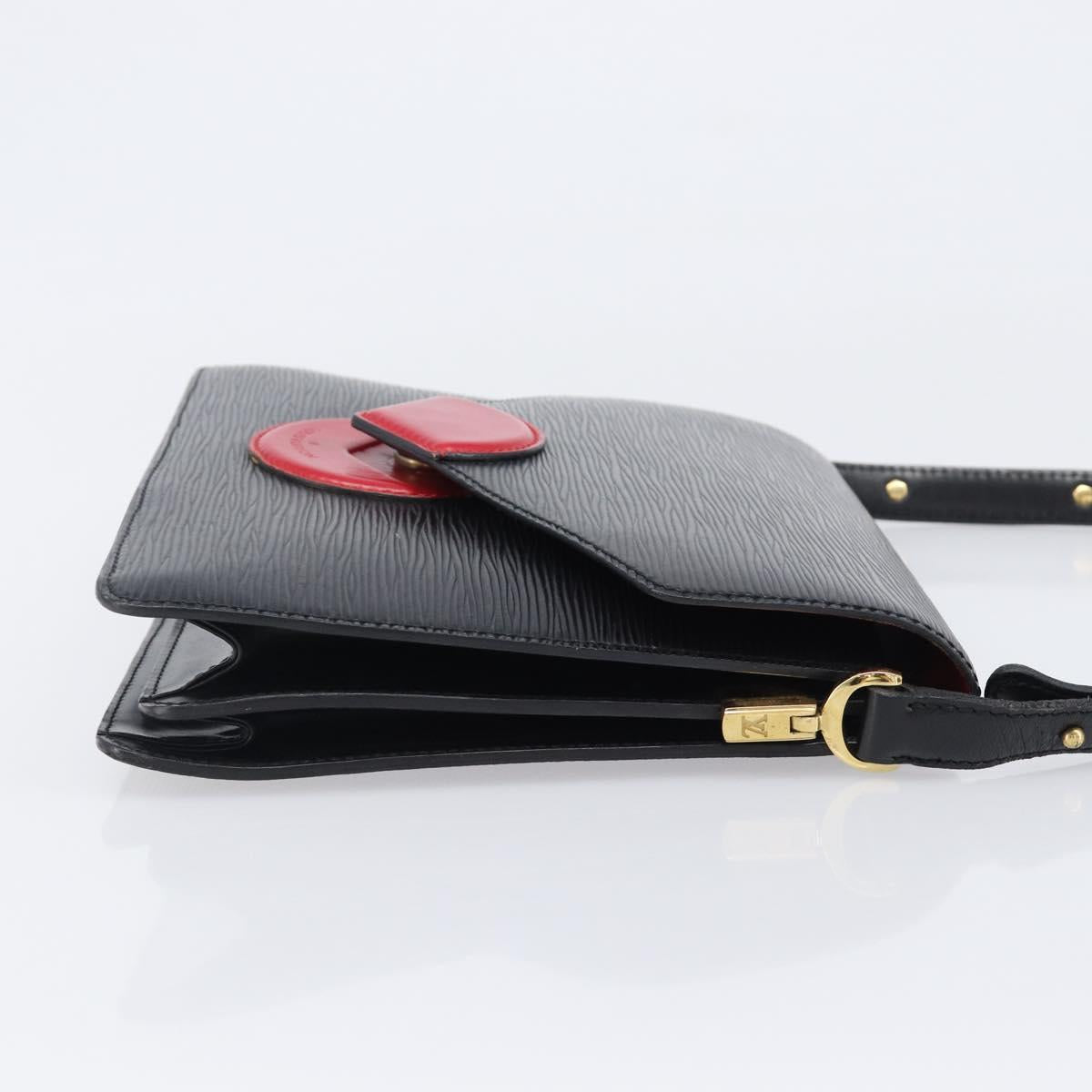 LOUIS VUITTON Epi Osh Shoulder Bag Black Red M52444 LV Auth BA15647