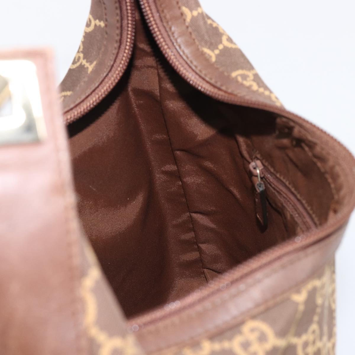GUCCI GG Canvas Shoulder Bag Brown Gold 001 4204 Auth BA15649