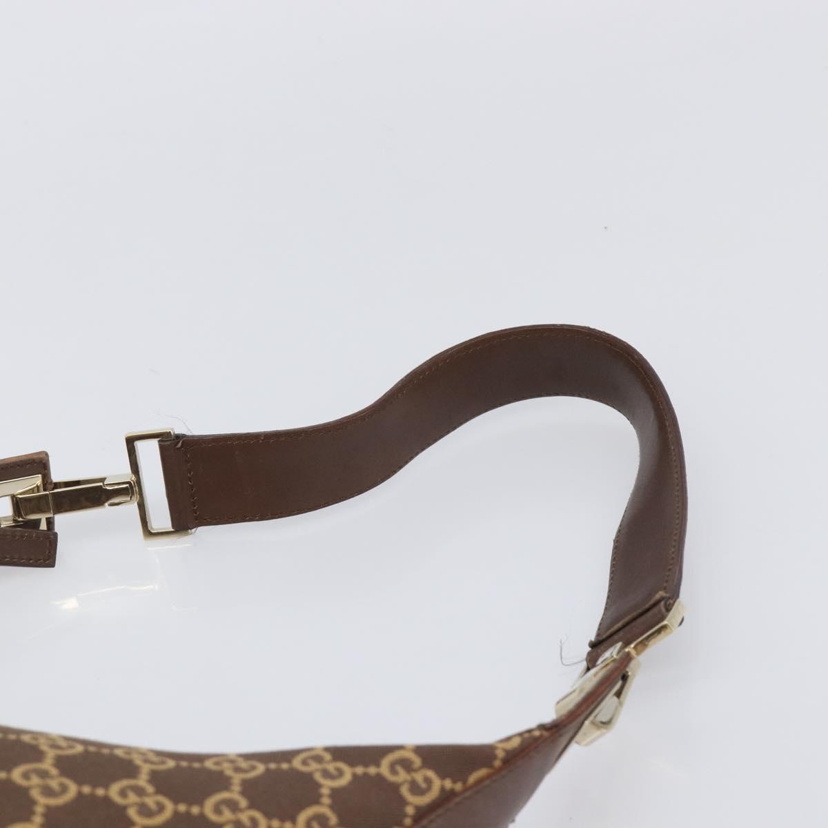 GUCCI GG Canvas Shoulder Bag Brown Gold 001 4204 Auth BA15649