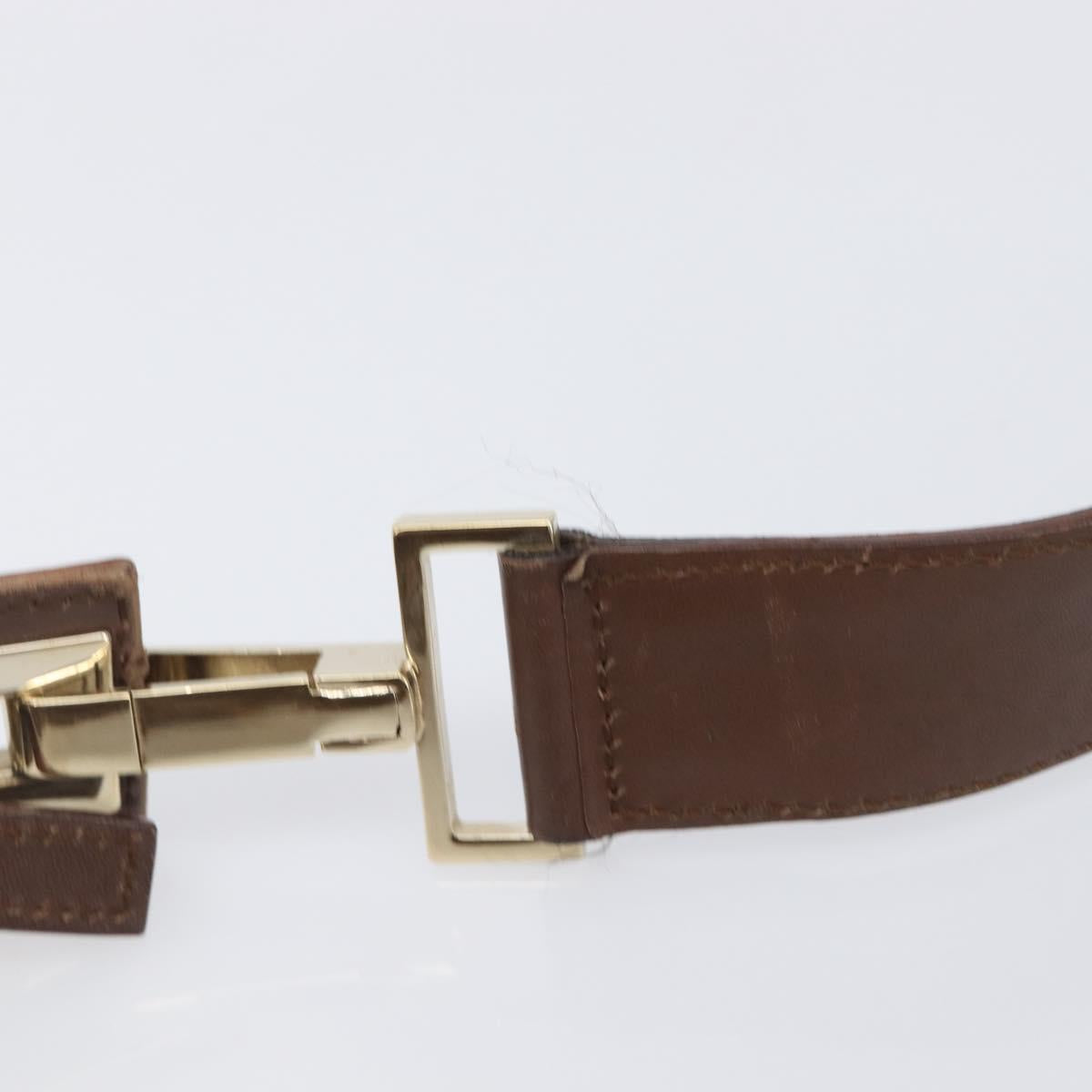 GUCCI GG Canvas Shoulder Bag Brown Gold 001 4204 Auth BA15649