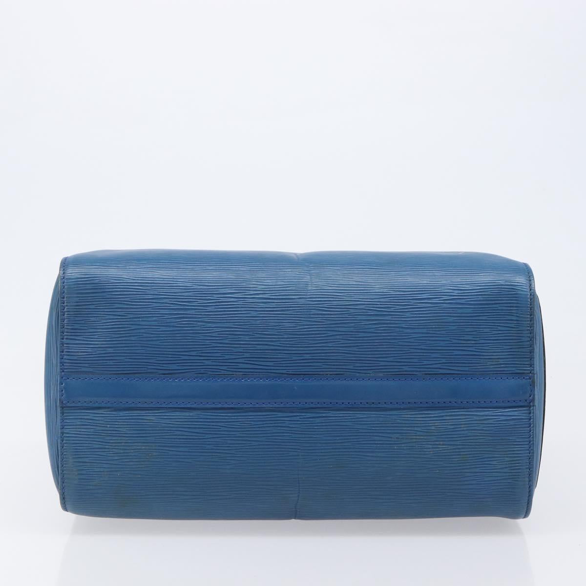 LOUIS VUITTON Epi Speedy 35 Hand Bag Toledo Blue M42995 LV Auth BA15651
