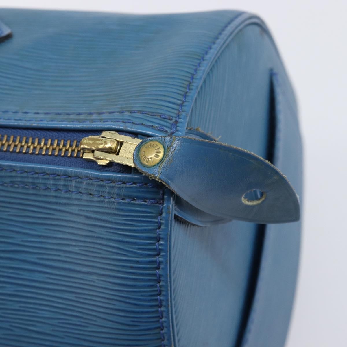 LOUIS VUITTON Epi Speedy 35 Hand Bag Toledo Blue M42995 LV Auth BA15651