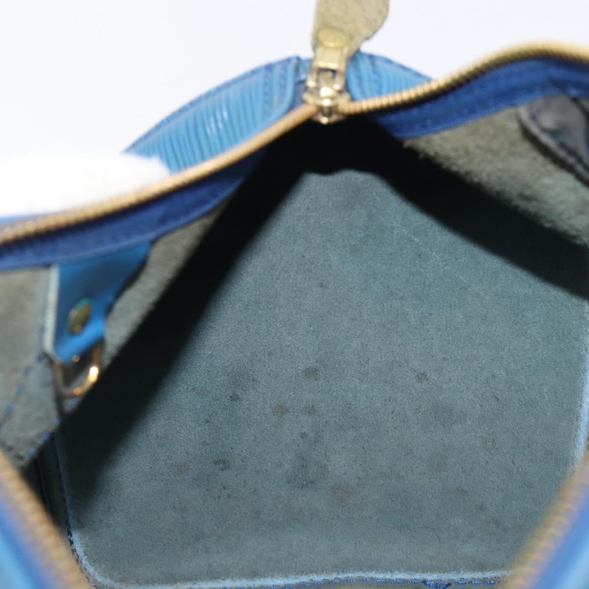 LOUIS VUITTON Epi Speedy 35 Hand Bag Toledo Blue M42995 LV Auth BA15651