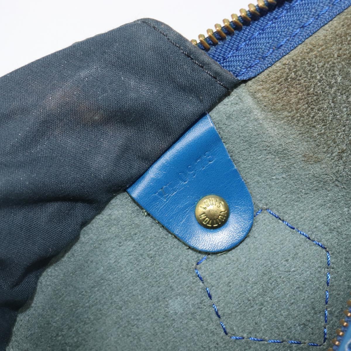 LOUIS VUITTON Epi Speedy 35 Hand Bag Toledo Blue M42995 LV Auth BA15651