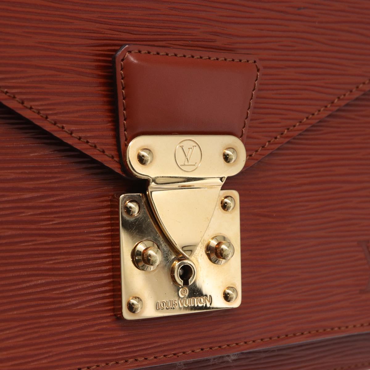 LOUIS VUITTON Epi Monceau 28 Hand Bag Brown M52123 LV Auth BA15652