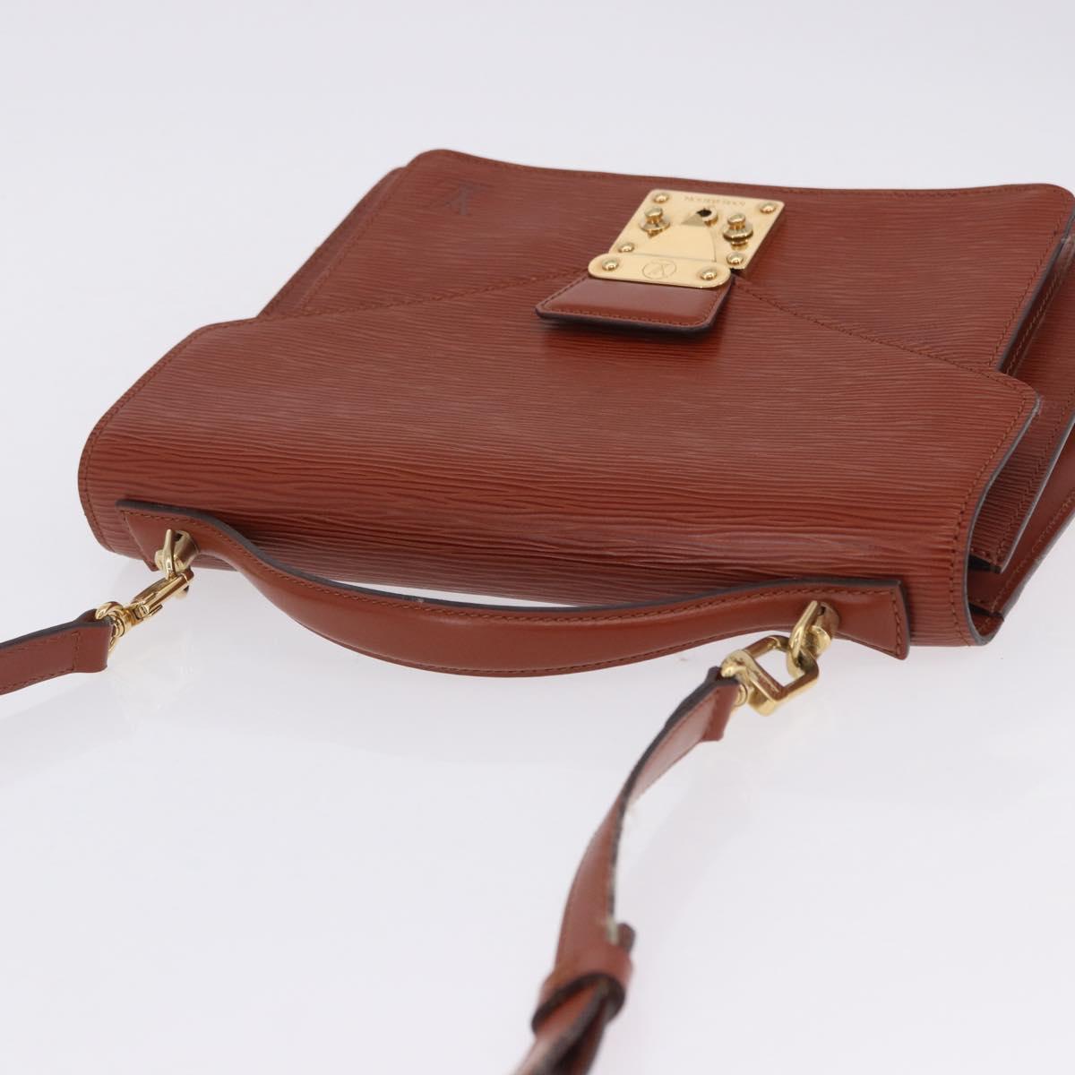 LOUIS VUITTON Epi Monceau 28 Hand Bag Brown M52123 LV Auth BA15652
