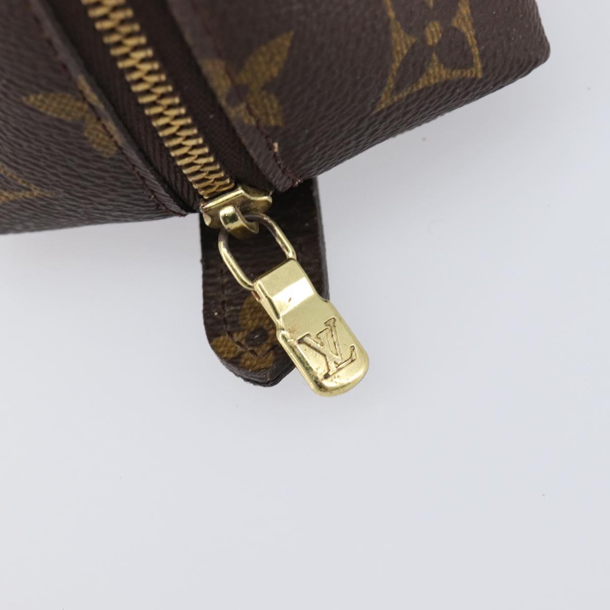 LOUIS VUITTON Monogram Trousse Demi Ronde Cosmetic Pouch M47520 LV Auth BA15653