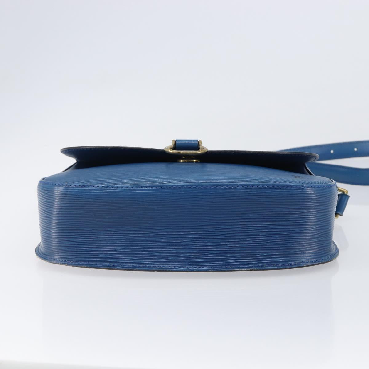 LOUIS VUITTON Epi Saint Cloud GM Shoulder Bag Toledo Blue M52195 LV Auth BA15654