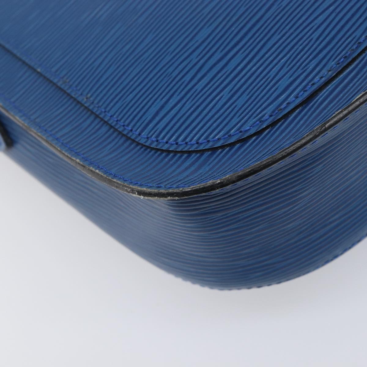 LOUIS VUITTON Epi Saint Cloud GM Shoulder Bag Toledo Blue M52195 LV Auth BA15654