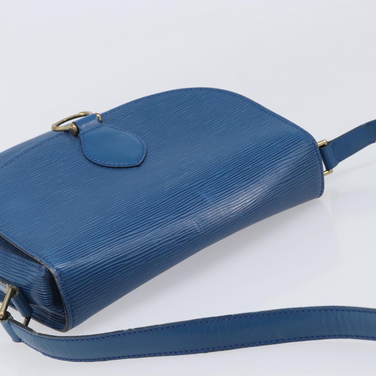 LOUIS VUITTON Epi Saint Cloud GM Shoulder Bag Toledo Blue M52195 LV Auth BA15654