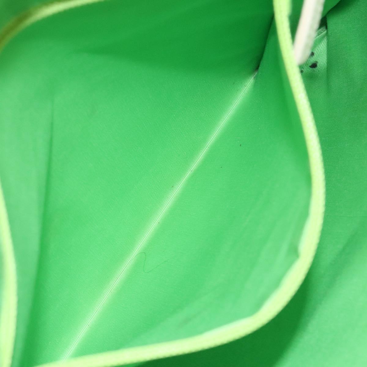 BVLGARI Logo Mania Shoulder Bag Nylon Light Blue Silver Auth BA1566