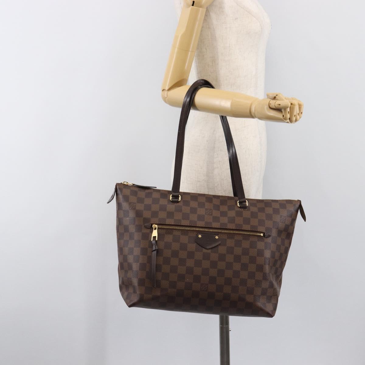LOUIS VUITTON Damier Ebene Jena MM Tote Bag N41013 LV Auth BA15660