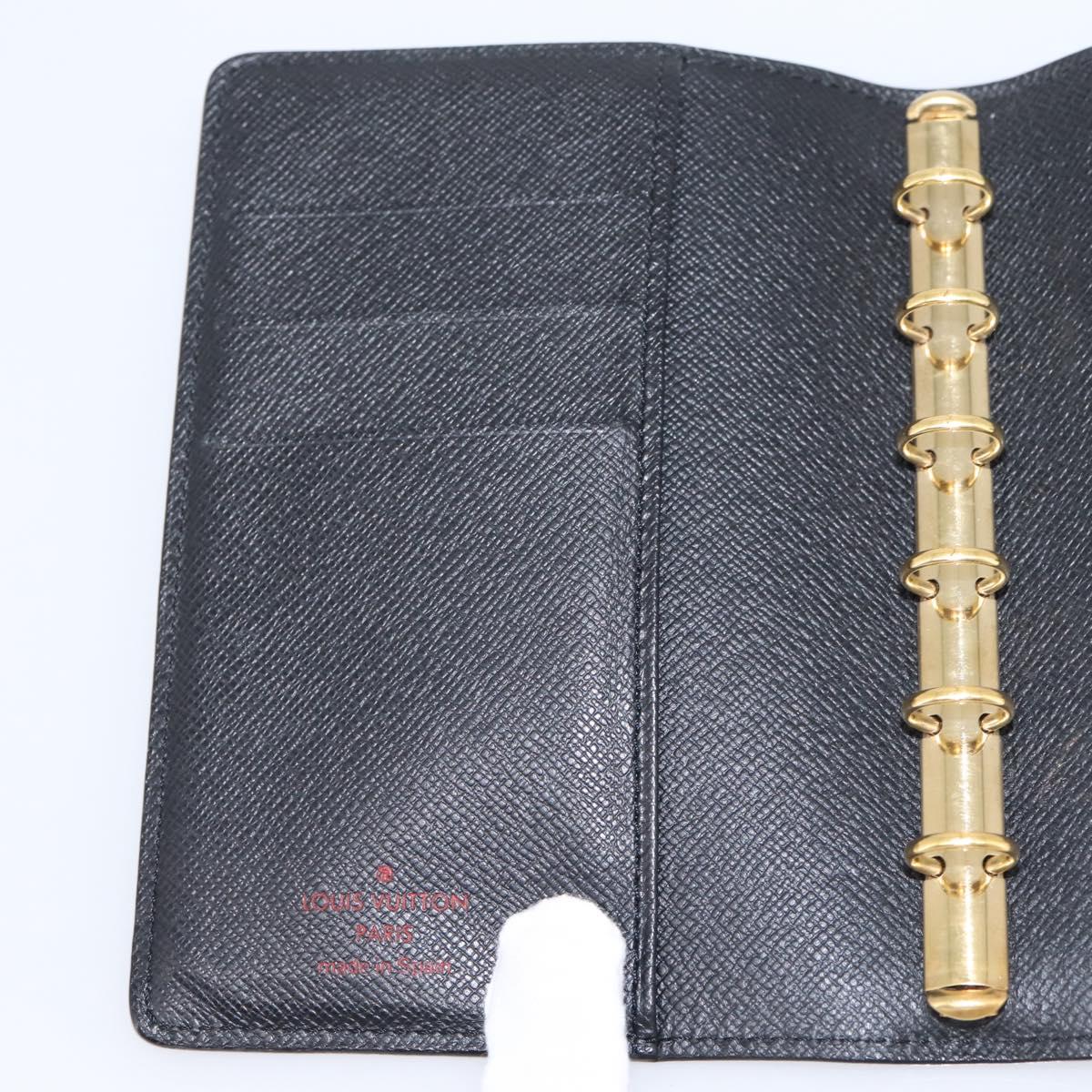 LOUIS VUITTON Epi Agenda PM Day Planner Cover Black R20092 LV Auth BA15663
