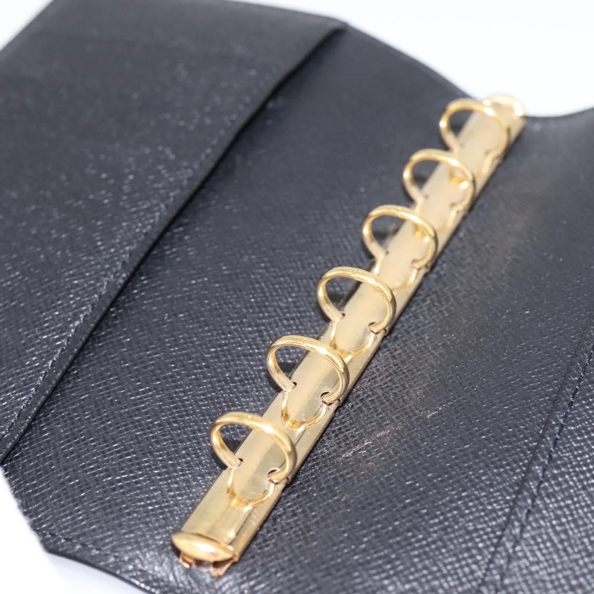 LOUIS VUITTON Epi Agenda PM Day Planner Cover Black R20092 LV Auth BA15663