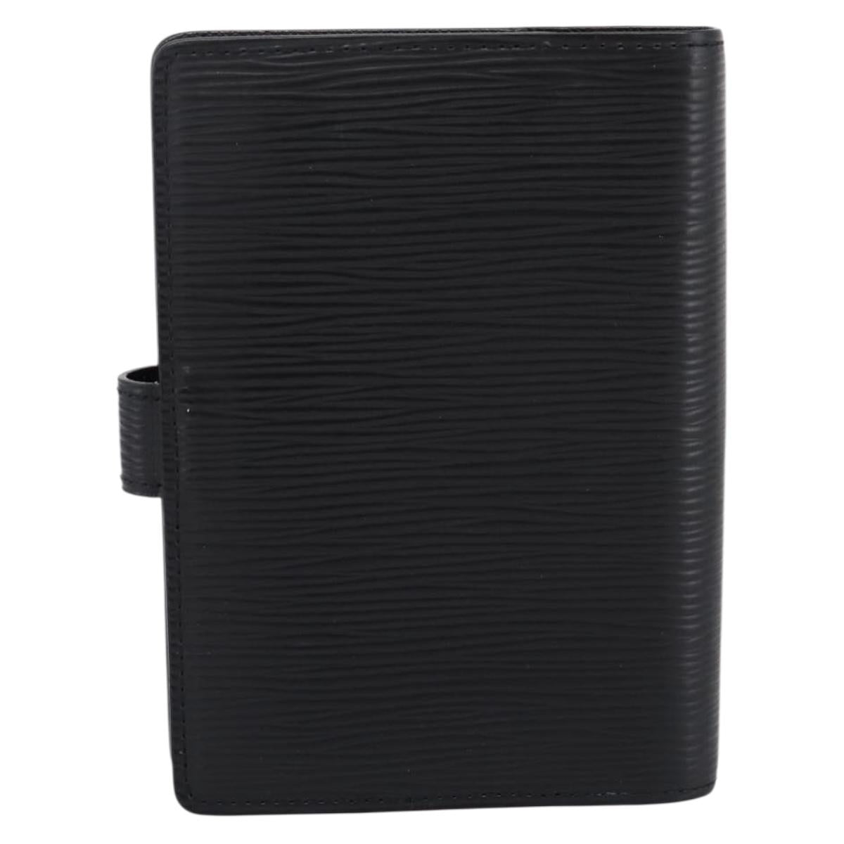 LOUIS VUITTON Epi Agenda PM Day Planner Cover Black R20092 LV Auth BA15663