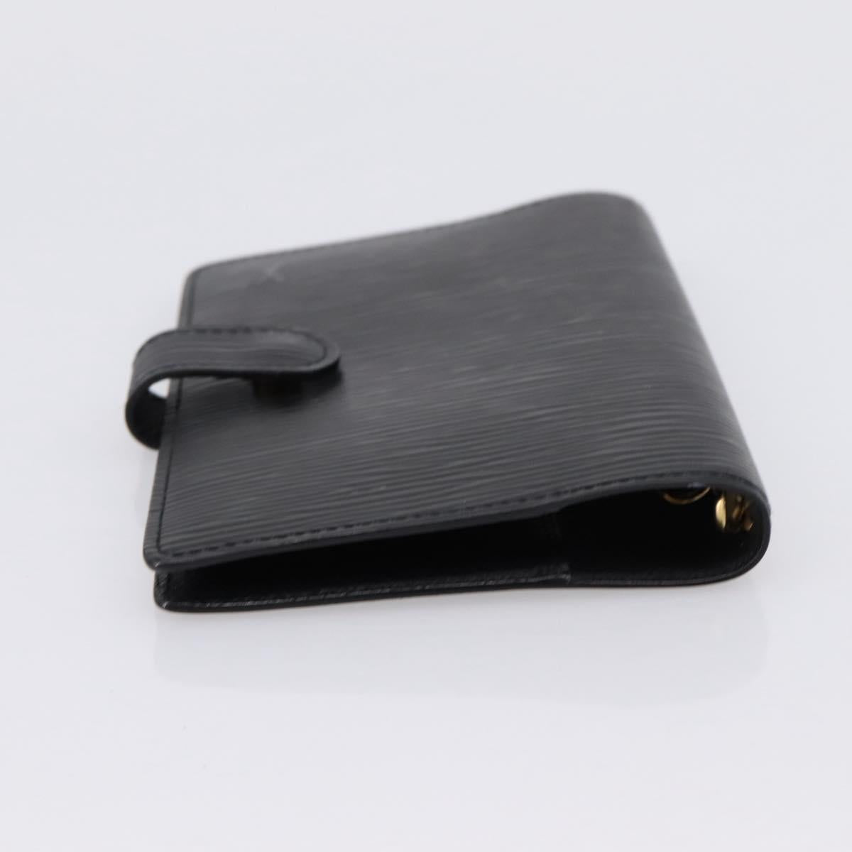 LOUIS VUITTON Epi Agenda PM Day Planner Cover Black R20092 LV Auth BA15663