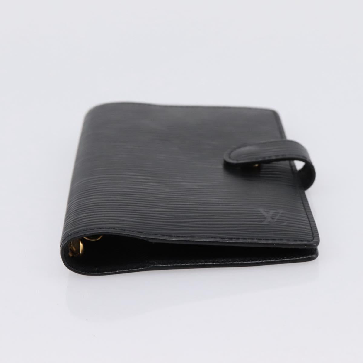 LOUIS VUITTON Epi Agenda PM Day Planner Cover Black R20092 LV Auth BA15663