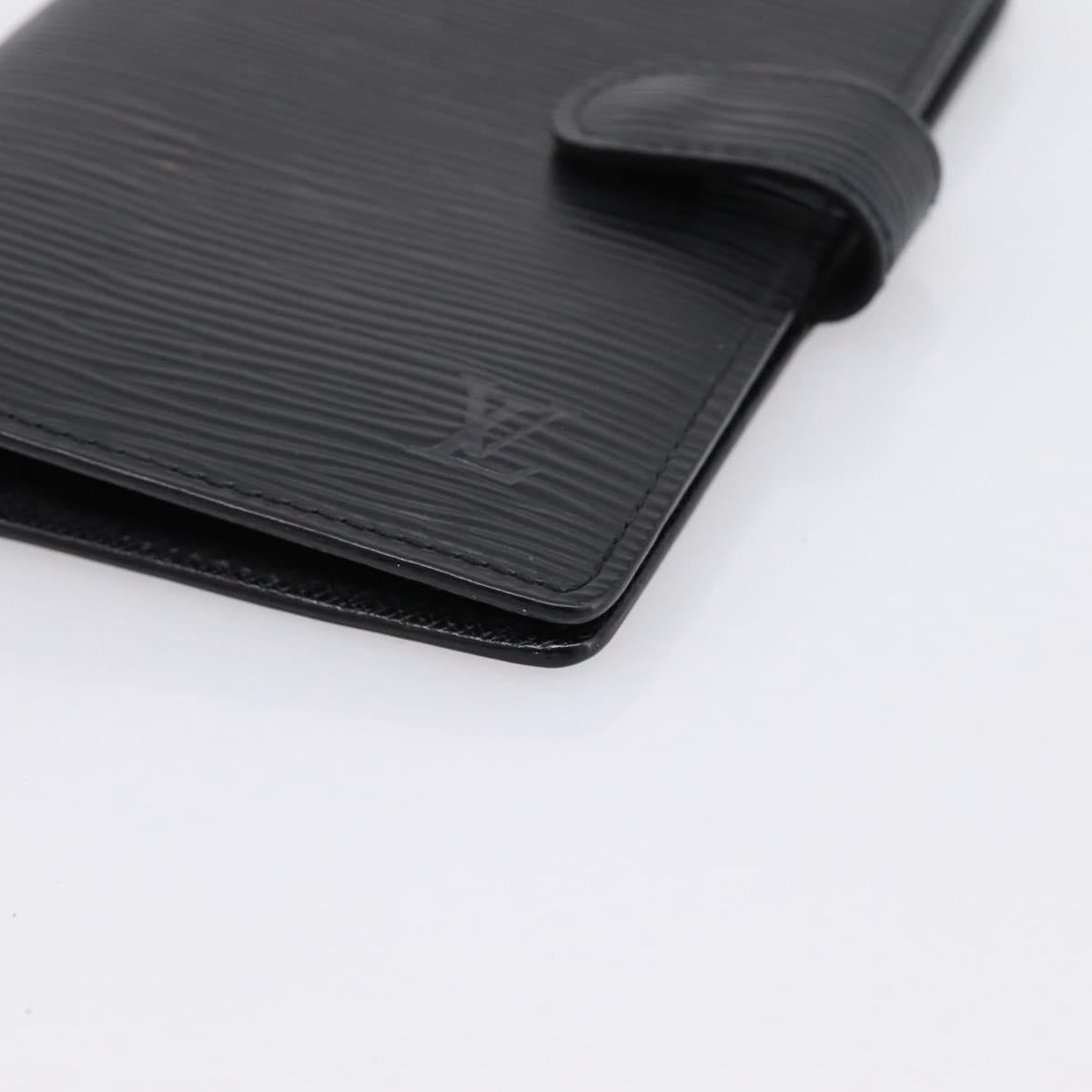 LOUIS VUITTON Epi Agenda PM Day Planner Cover Black R20092 LV Auth BA15663
