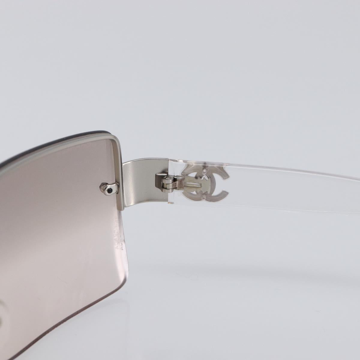CHANEL Rimless Sunglasses plastic Clear CC Auth BA15664M