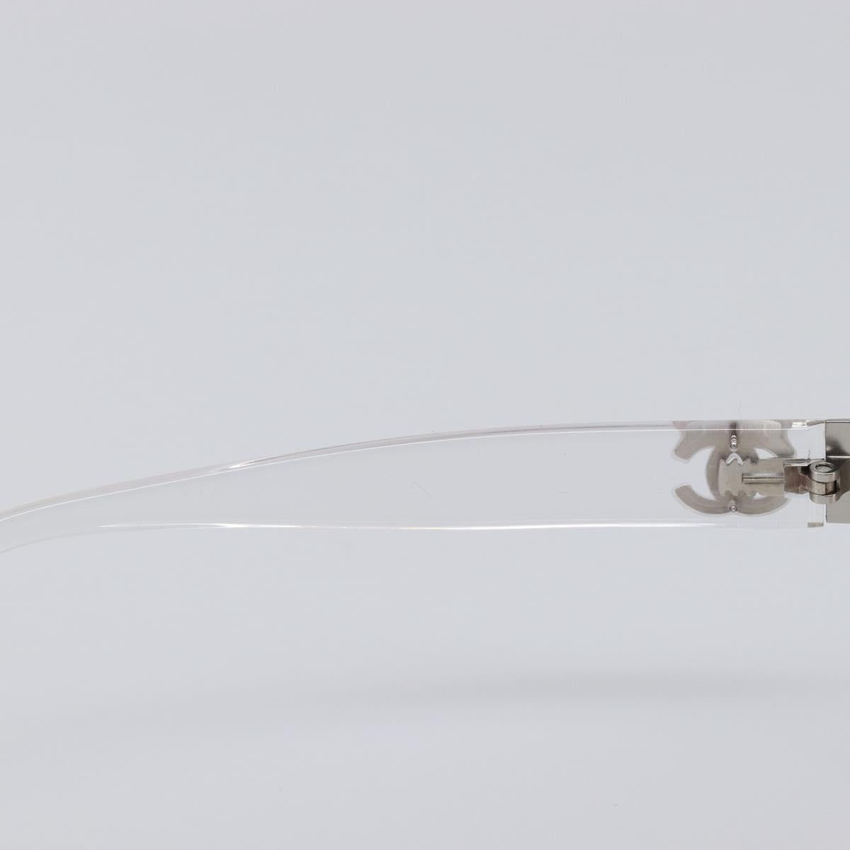 CHANEL Rimless Sunglasses plastic Clear CC Auth BA15664M