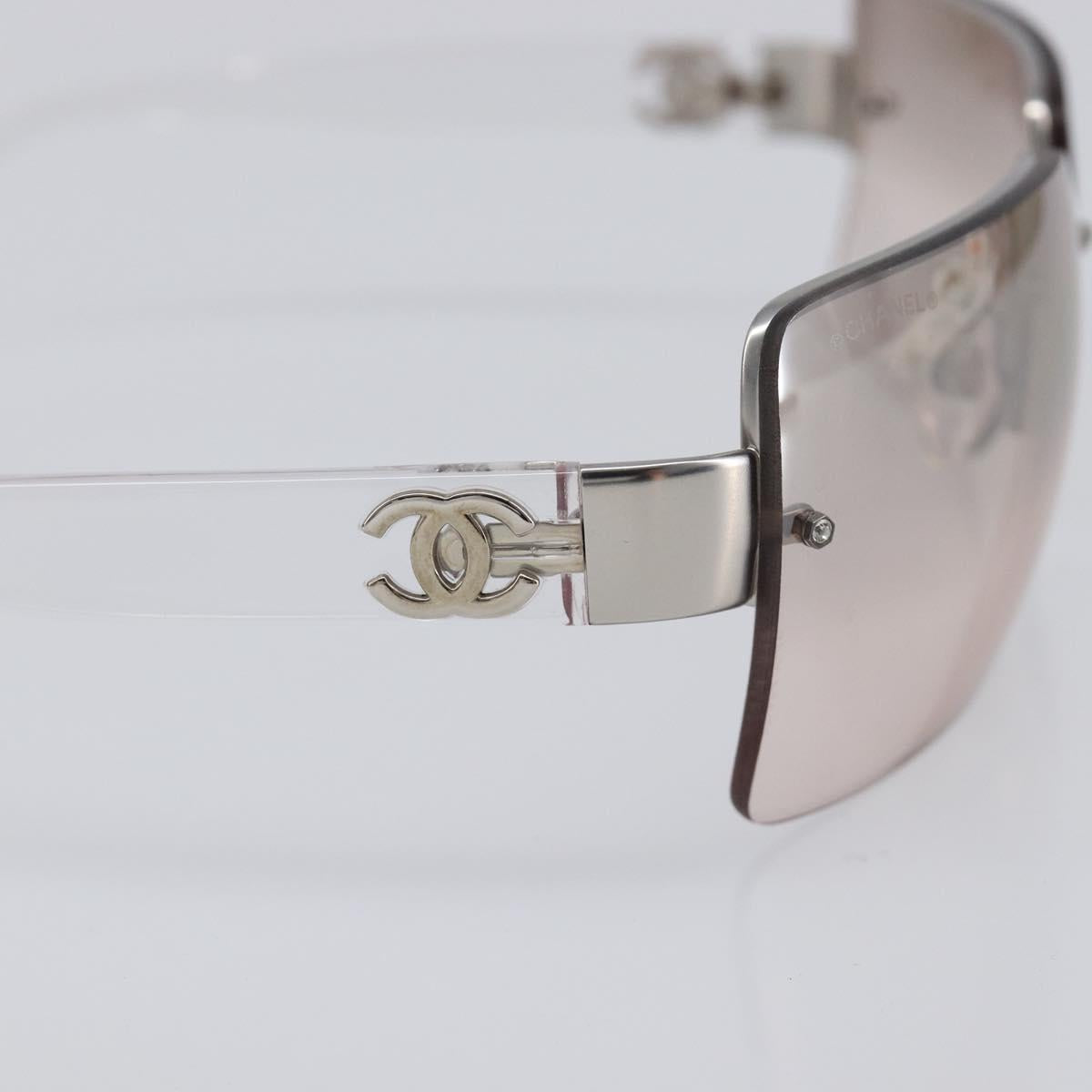 CHANEL Rimless Sunglasses plastic Clear CC Auth BA15664M