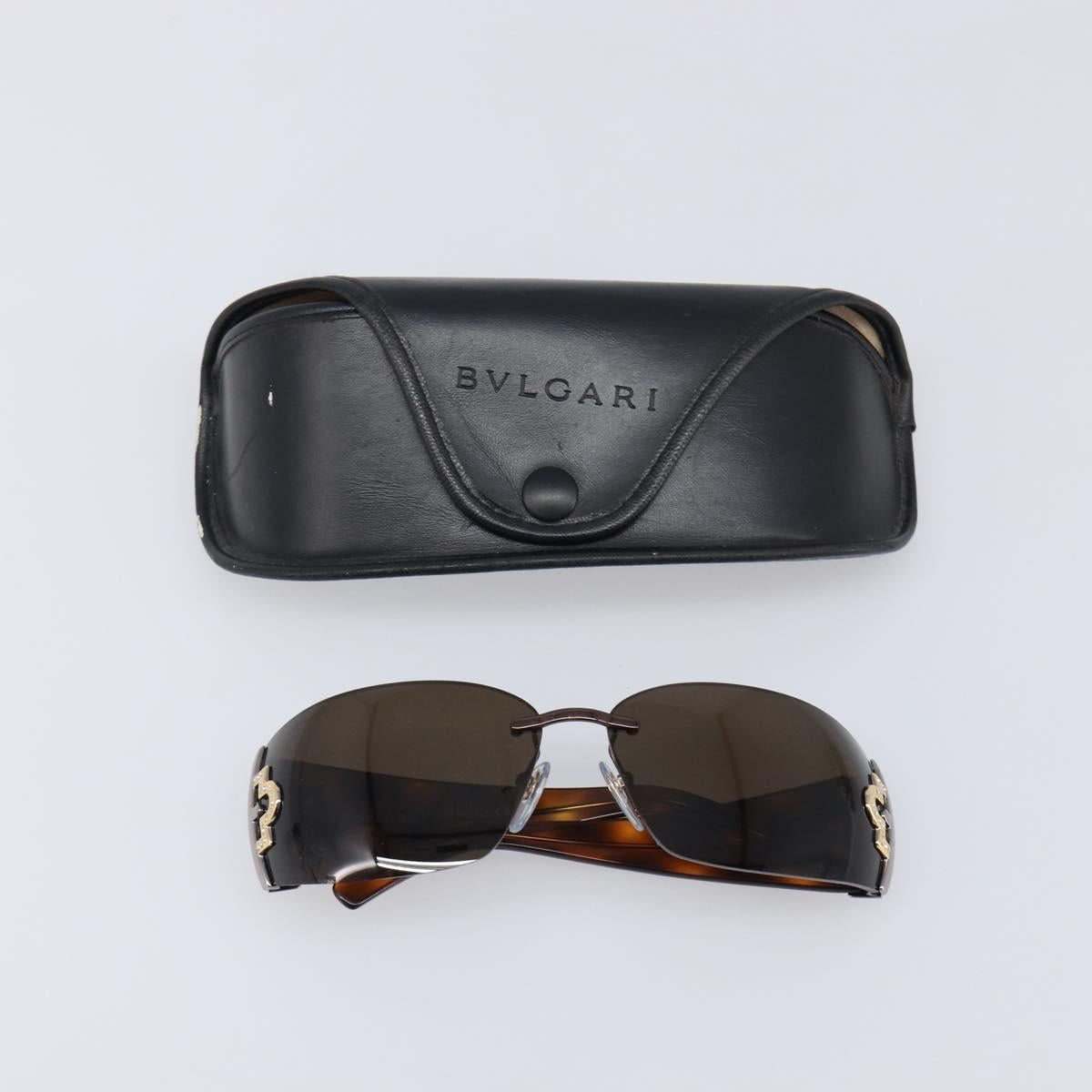 BVLGARI Sunglasses plastic Brown Auth BA15666V