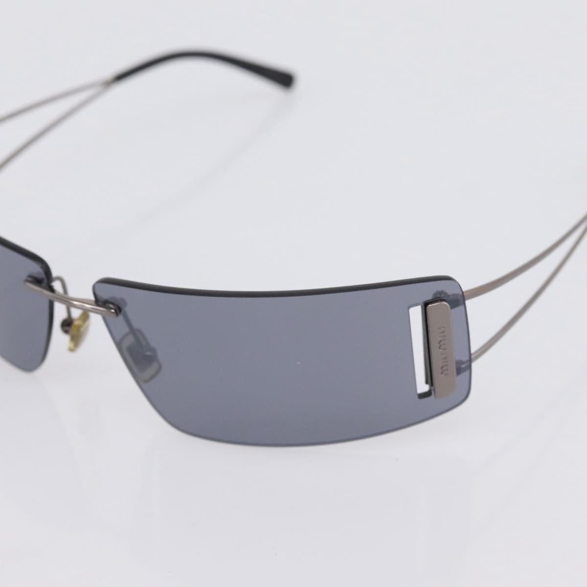 Miu Miu Rimless Sunglasses metal Black Auth BA15669V