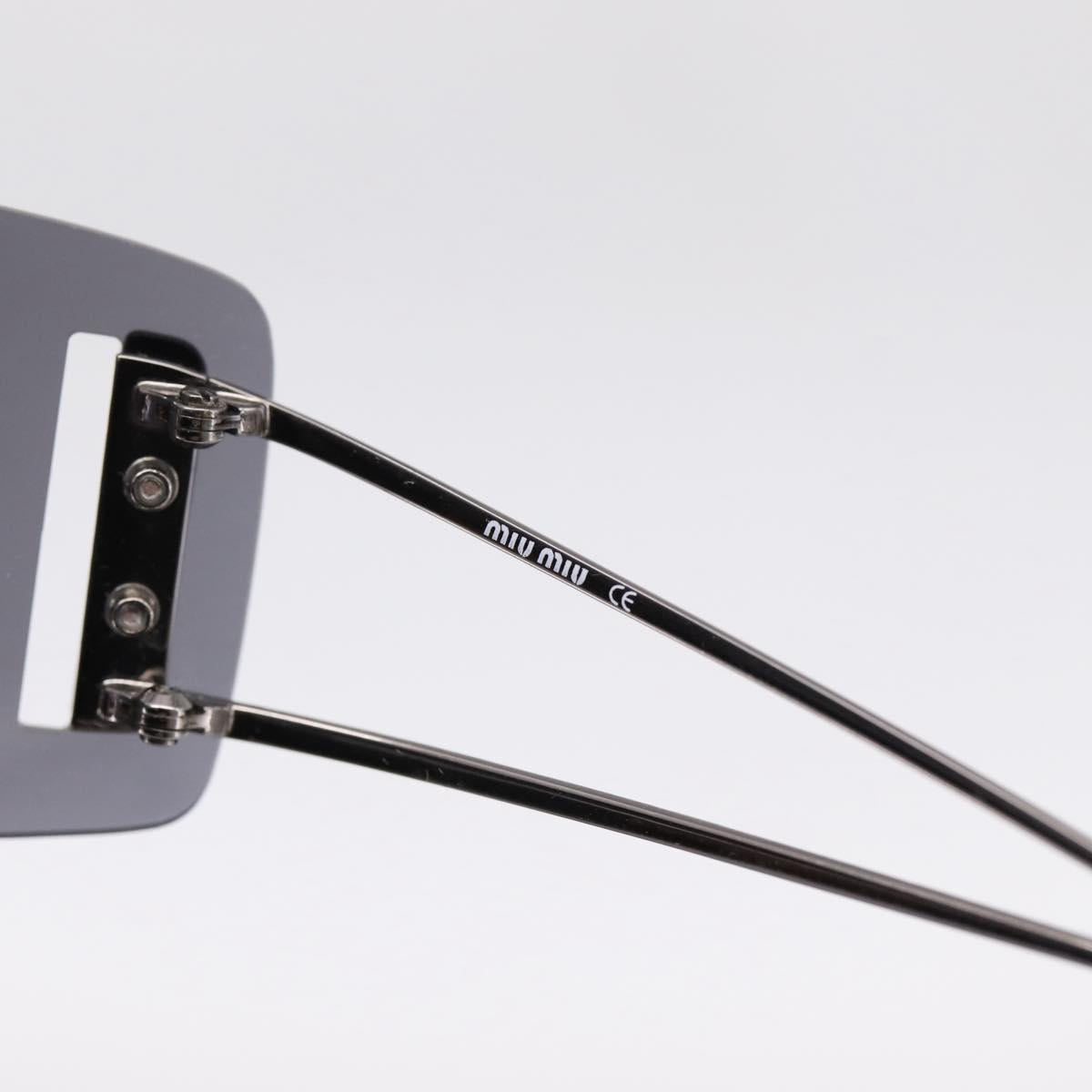 Miu Miu Rimless Sunglasses metal Black Auth BA15669V