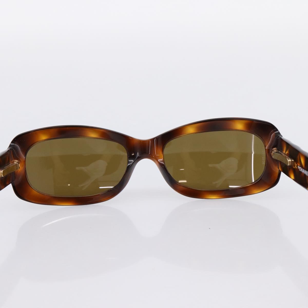CHANEL Tortoise Pattern Sunglasses plastic Brown CC Auth BA15672