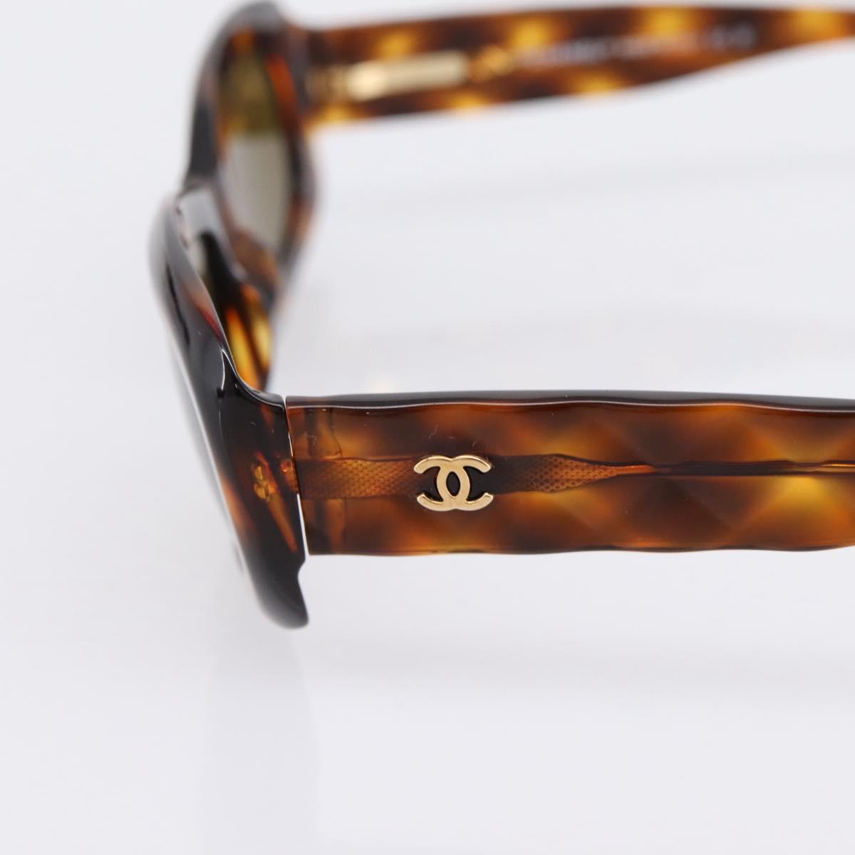 CHANEL Tortoise Pattern Sunglasses plastic Brown CC Auth BA15672