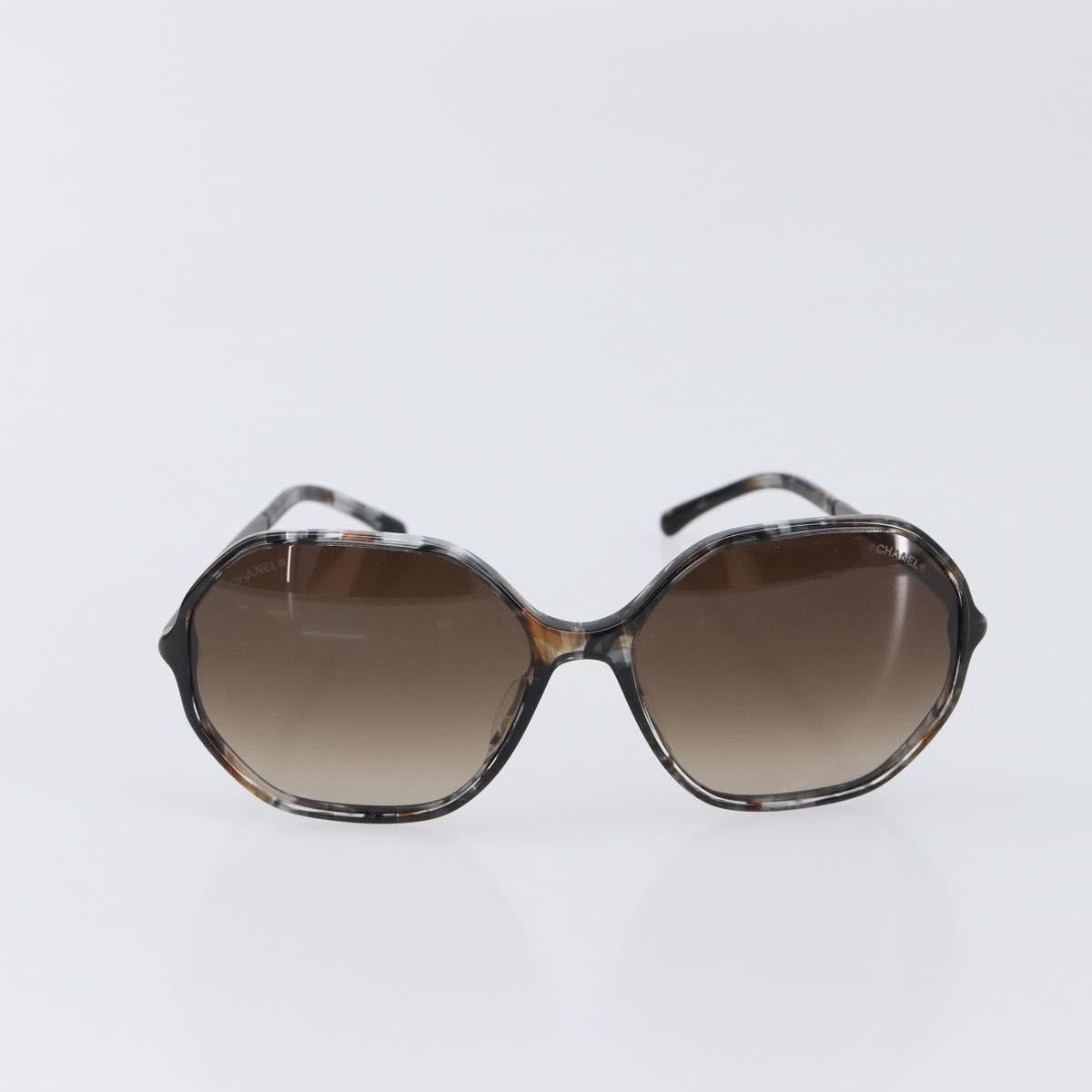 CHANEL Sunglasses plastic Gray CC Auth BA15673V