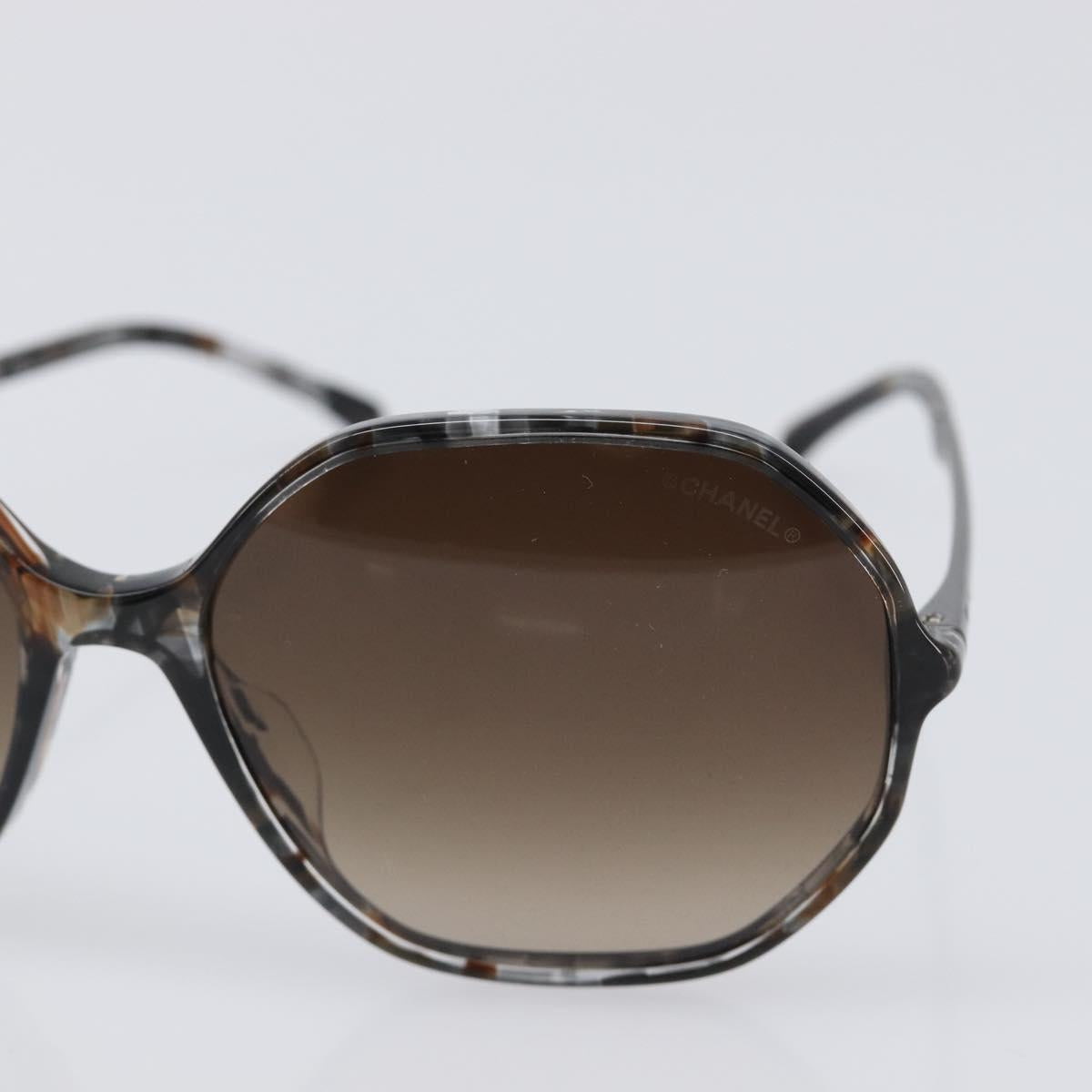CHANEL Sunglasses plastic Gray CC Auth BA15673V