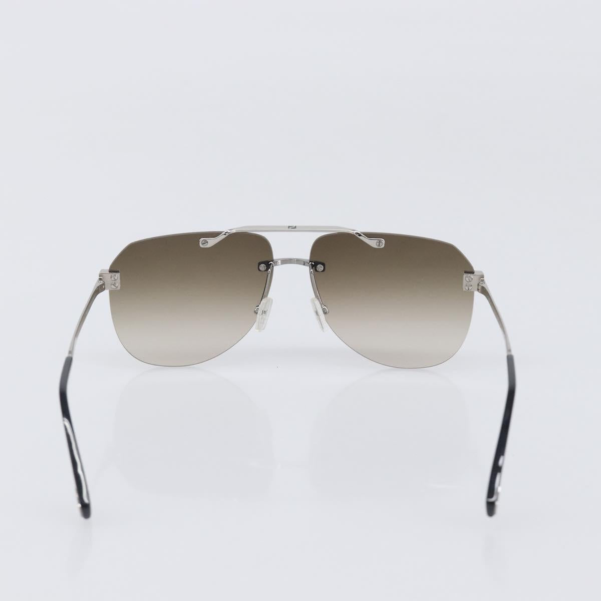 FENDI Rimless Sunglasses metal Black Auth BA15677M
