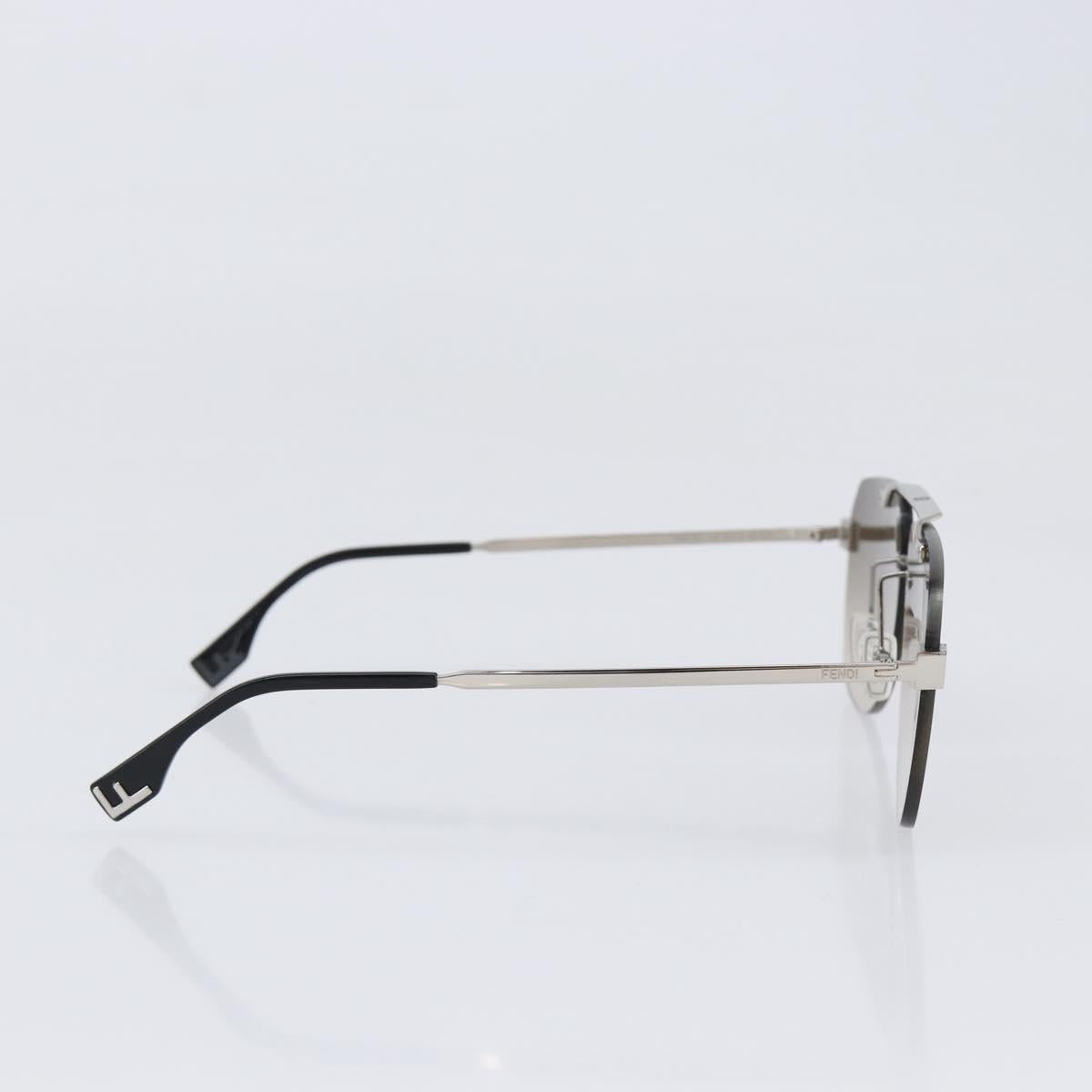 FENDI Rimless Sunglasses metal Black Auth BA15677M