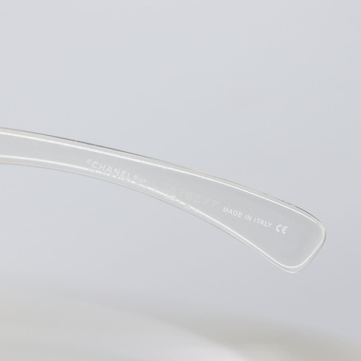 CHANEL Rimless Sunglasses plastic Clear CC Auth BA15679